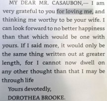 Quote from Middlemarch—picture of Dorothea's entire letter